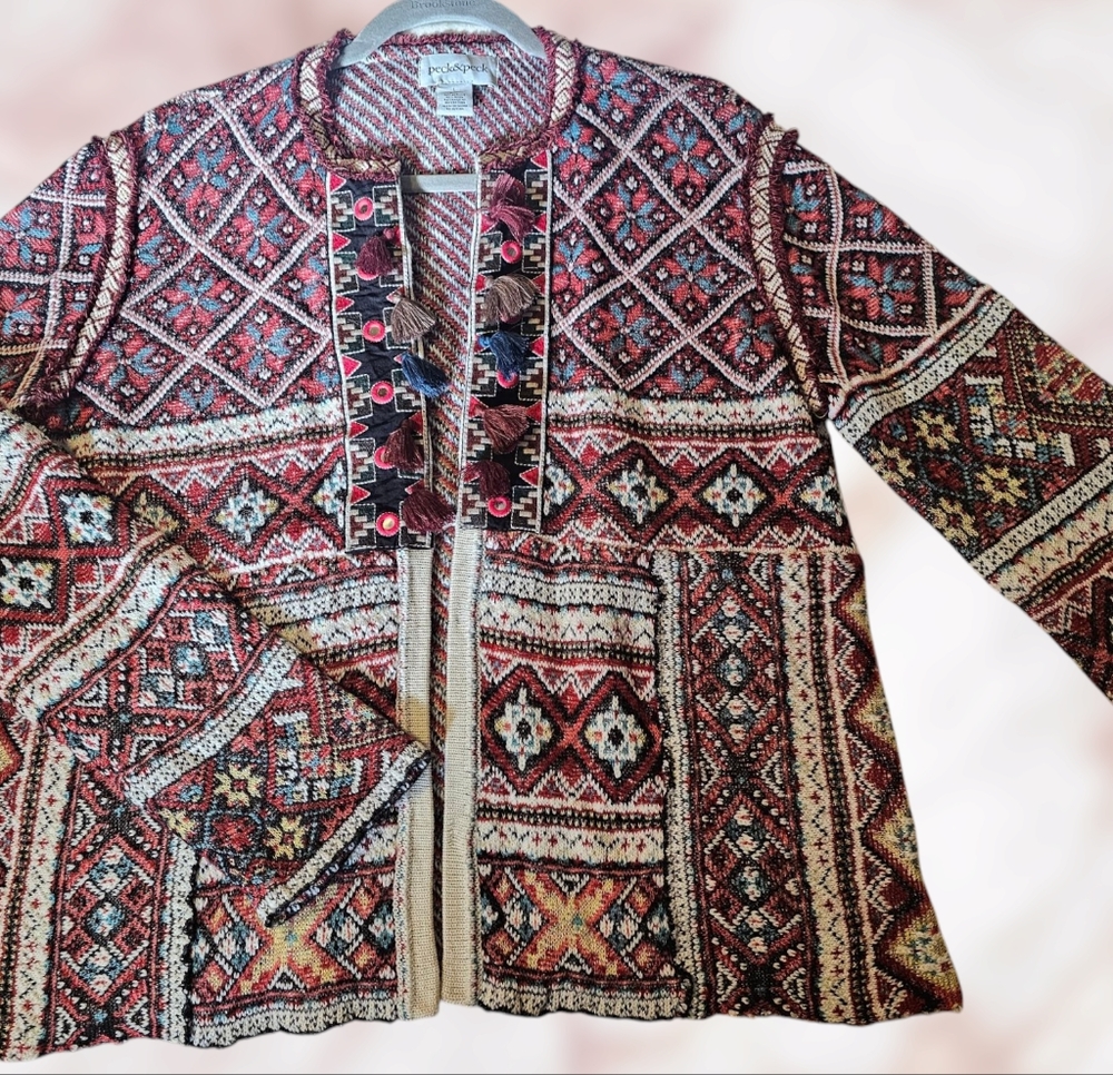 Peck & Peck Boho Tapestry Sweater - Picture 2 of 5
